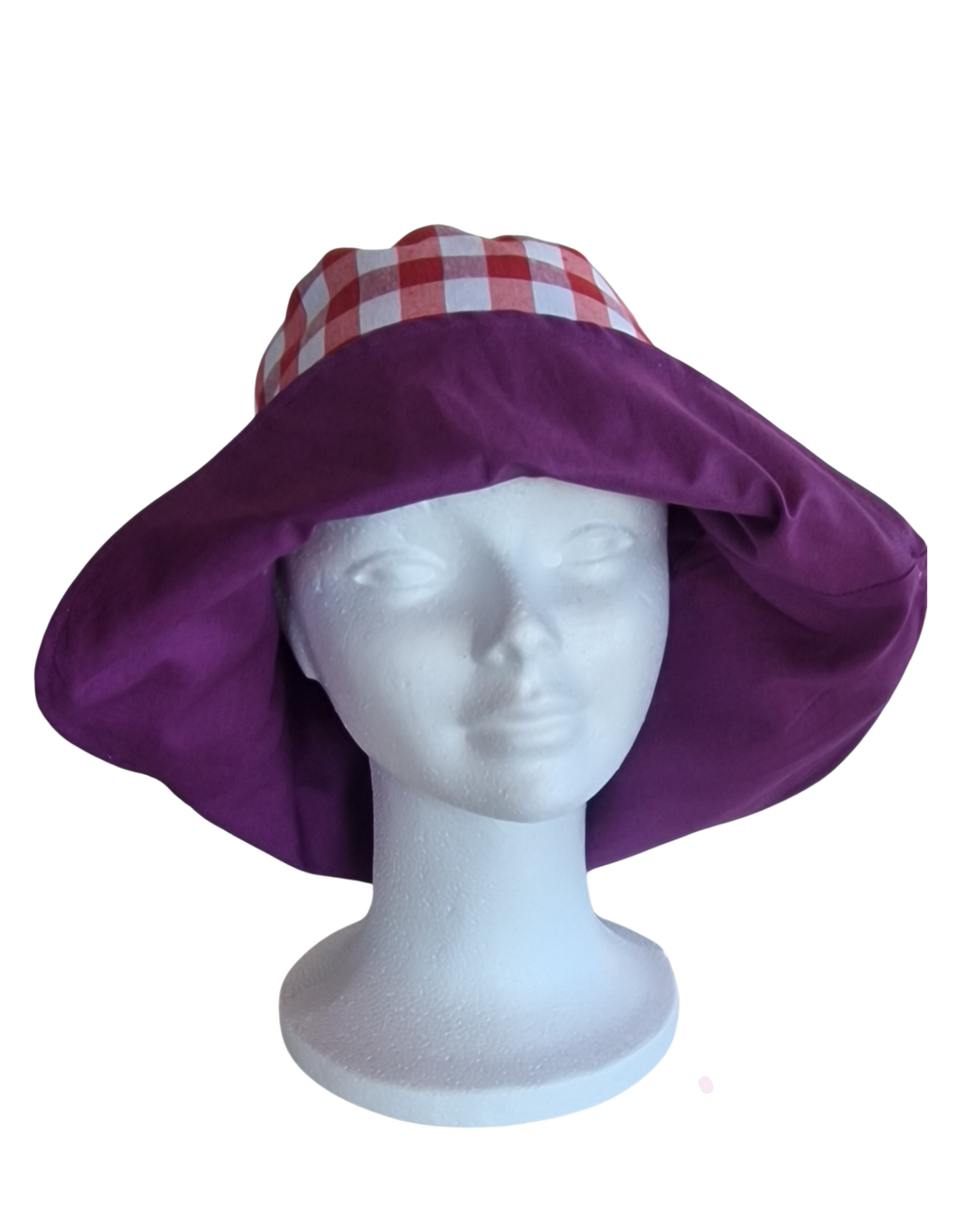 Gorro reversible Vicky rojo /morado